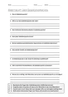 Vorschau - Arbeitsblätter - AB mit Fragen zum Thema "Gebärdensprache" + Lösungsblatt + Mindmap + Infografik - Deckblatt