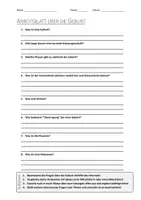 Vorschau - Arbeitsblätter - Lernposter + AB mit Fragen zum Thema "Geburt" + Lösungsblatt + Mindmap + Infografik - Seite 1