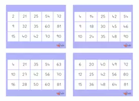 Vista previa - Juegos / Gamificación - BINGO de las TABLAS DE MULTIPLICAR - página 1
