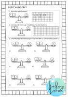Vorschau - Arbeitsblätter - Einfache Gleichungen 1 - Deckblatt
