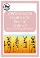 Vorschau - Arbeitsblätter - Zahlgeschichten aus dem alten Ägypten - messen - Deckblatt