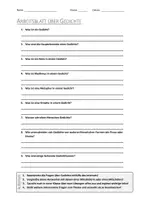 Vorschau - Arbeitsblätter - Lernposter + AB mit Fragen zum Thema "Gedicht" + Lösungsblatt + Infografik - Seite 1