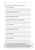Vorschau - Arbeitsblätter - Lernplakat + AB mit Fragen zum Thema "Geheimschrift" + Lösungsblatt + Infografik - Seite 1