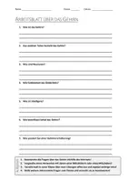 Vorschau - Arbeitsblätter - AB mit Fragen zum Thema "Gehirn" + Lösungsblatt + Infografik - Deckblatt