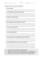 Vorschau - Arbeitsblätter - AB mit Fragen zum Thema "Geistige Fähigkeiten" + Lösungsblatt - Deckblatt