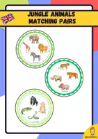 Vista previa - Juegos / Gamificación - jungle animals matching pairs - Portada