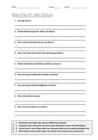 Vorschau - Arbeitsblätter - AB mit Fragen zum Thema "Genua" + Lösungsblatt - Deckblatt