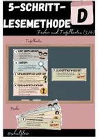 Vorschau - Fördermaterial/Inklusion - 5-Schrit-Lesemethode: Fächer und Tafelkarten (Sachtexte) - Deckblatt