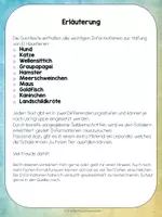 Vorschau - Arbeitsblätter - differenzierte Sachtexte zu 10 Haustieren - Seite 1