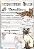 Aperçu - Feuilles d'exercices - Entraînement à l'écriture - Exercices mixtes "Haustiere" Allemand - Page de couverture