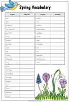 Vorschau - Arbeitsblätter - Spring - Vokabelliste (4 Versionen) - Seite 3