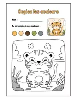 Aperçu - Feuilles d'exercices - Fiches de coloriages avec modèles +21 fiches d'activités - Page de couverture