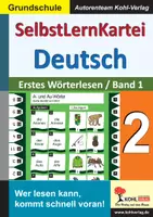 Vorschau - Arbeitsblätter - SelbstLernKartei Deutsch 2 Erstes Wörterlesen 1 | Deutsch Grundschule Klasse 1-4 | Lesekompetenz, Bild-Wort-Zuordnung, Erstleser, Karteikarten, Inklusion, Selbstkontrolle - Deckblatt