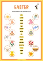 Vorschau - Arbeitsblätter - EASTER - Match the pictures with the words - 2.-3.Klasse - Deckblatt