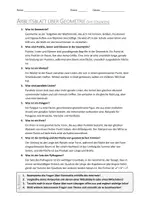 Vorschau - Arbeitsblätter - AB mit Fragen zum Thema "Geometrie" + Lösungsblatt - Seite 1