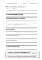 Vorschau - Arbeitsblätter - Lernposter + AB mit Fragen zum Thema "Gericht" + Lösungsblatt + Mindmap + Infografik - Seite 1