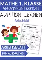 Vorschau - Arbeitsblätter - 1. Klasse Mathematik Addition lernen 1 Arbeitsblatt (Zahlenraum 10) - Deckblatt