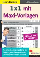 Vorschau - Arbeitsblätter - Einmaleins mit Maxi-Vorlagen | Mathematik Grundschule Klasse 2-4 | Einmaleins, kleines 1x1, Kopfrechnen, Multiplikation, Dyskalkulie, Inklusion, Selbstkontrolle - Deckblatt