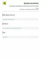 Vorschau - Test - Leistungskontrolle Addition und Subtraktion natürlicher Zahlen - Seite 1
