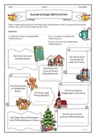 Vorschau - Arbeitsblätter - Autogrammjagd Weihnachten Landeskunde Niveau A2 DaF DaZ Bingo Spiel - Seite 1