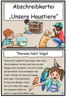 Vista previa - Tarjetas / Manipulativos - Transcripción de textos "Unsere Haustiere" Alemán - página 1