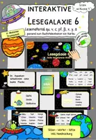 Vorschau - Stationenlernen - LESEN - Interaktives Lesematerial , passend zu Karibu 1, Teil 6 in deutscher Druckschrift - Deckblatt