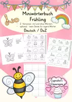 Vorschau - Arbeitsblätter - Deutsch/ DaZ - Frühling - Miniwörterbuch (Leporello), Sprachförderung - Deckblatt
