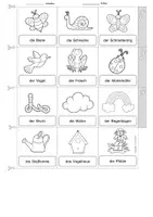 Vorschau - Arbeitsblätter - Deutsch/ DaZ - Frühling - Miniwörterbuch (Leporello), Sprachförderung - Seite 2