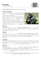 Vorschau - Arbeitsblätter - Der Gorilla (Materialpaket) - Seite 1