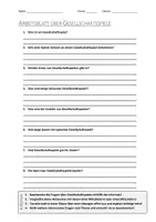 Vorschau - Arbeitsblätter - Lernposter + AB mit Fragen zum Thema "Gesellschaftsspiel" + Lösungsblatt + Mindmap + Infografik - Seite 1