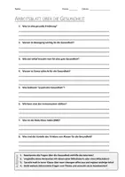 Vorschau - Arbeitsblätter - AB mit Fragen zum Thema "Gesundheit" + Lösungsblatt + Infografik - Deckblatt