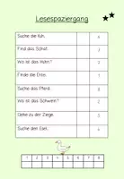 Vorschau - Arbeitsblätter - Lesespaziergang "Bauernhoftiere" - Seite 3