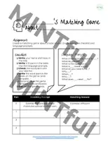 Vorschau - Mal- und Bastelvorlagen - Matching Game Template - Seite 3