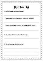 Vorschau - Arbeitsblätter - Arbeitsblatt mit Erklärtext und Fragen zum Muttertag - Seite 2