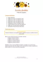 Aperçu - Apprentissages en autonomie - Jeu des doubles - Fruits et Légumes - Page 1