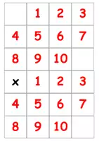 Vorschau - Spiele - Einmaleins - Tabelle großes Legematerial - Seite 1