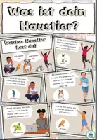 Aperçu - Cartes / Images - "Was ist dein Haustier?" Cartes d'exercices - Allemand - Page de couverture