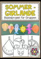 Vorschau - Mal- und Bastelvorlagen - Sommer-Girlande - Bastelprojekt - Deckblatt
