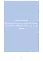 Vorschau - Stundenentwürfe - Materialpaket - Unterrichtsentwurf und Unterrichtsskizzen im Fach Politik und Wirtschaft - Deckblatt