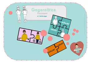 Vorschau - Spiele - Gegensätze - Puzzle - Gebärdensprache - Deckblatt