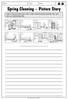 Vorschau - Arbeitsblätter - Spring Cleaning - Writing a Picture Story - Seite 2