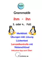 Vorschau - Arbeitsblätter - ihm - ihn : einfach bis schwer (inkl. App und LZK) - Deckblatt