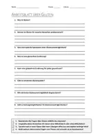 Vorschau - Arbeitsblätter - Lernposter + AB mit Fragen zum Thema "Gluten" + Lösungsblatt + Mindmap + Infografik - Seite 1