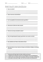 Vorschau - Arbeitsblätter - AB mit Fragen zum Thema "Golem" + Lösungsblatt - Deckblatt