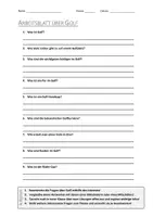 Vorschau - Arbeitsblätter - AB mit Fragen zum Thema "Golf" + Lösungsblatt + Infografik - Deckblatt