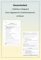 Vorschau - Klassenarbeiten - Deutscharbeit Tagesbericht/Praktikumsbericht - Deckblatt