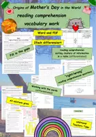 Vorschau - Arbeitsblätter - Mother's day in the world, comparing, reading comprehension - Deckblatt