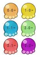 Vorschau - Stationenlernen - Mathematik - Legematerial im Zahlenraum 10 - Eiskugeln ( Subtraktionen ) - Seite 1