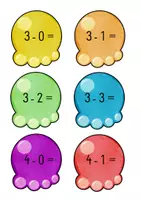 Vorschau - Stationenlernen - Mathematik - Legematerial im Zahlenraum 10 - Eiskugeln ( Subtraktionen ) - Seite 2
