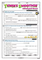 Vorschau - Arbeitsblätter - Tenses smoothie (mixed past tenses) • ABs + Musterlösung - Seite 1